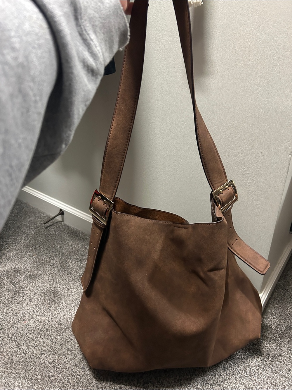 Universal Thread Brown Suede-Look Shoulder Bag